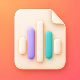 TTS Reader app icon: a page with a sound wave